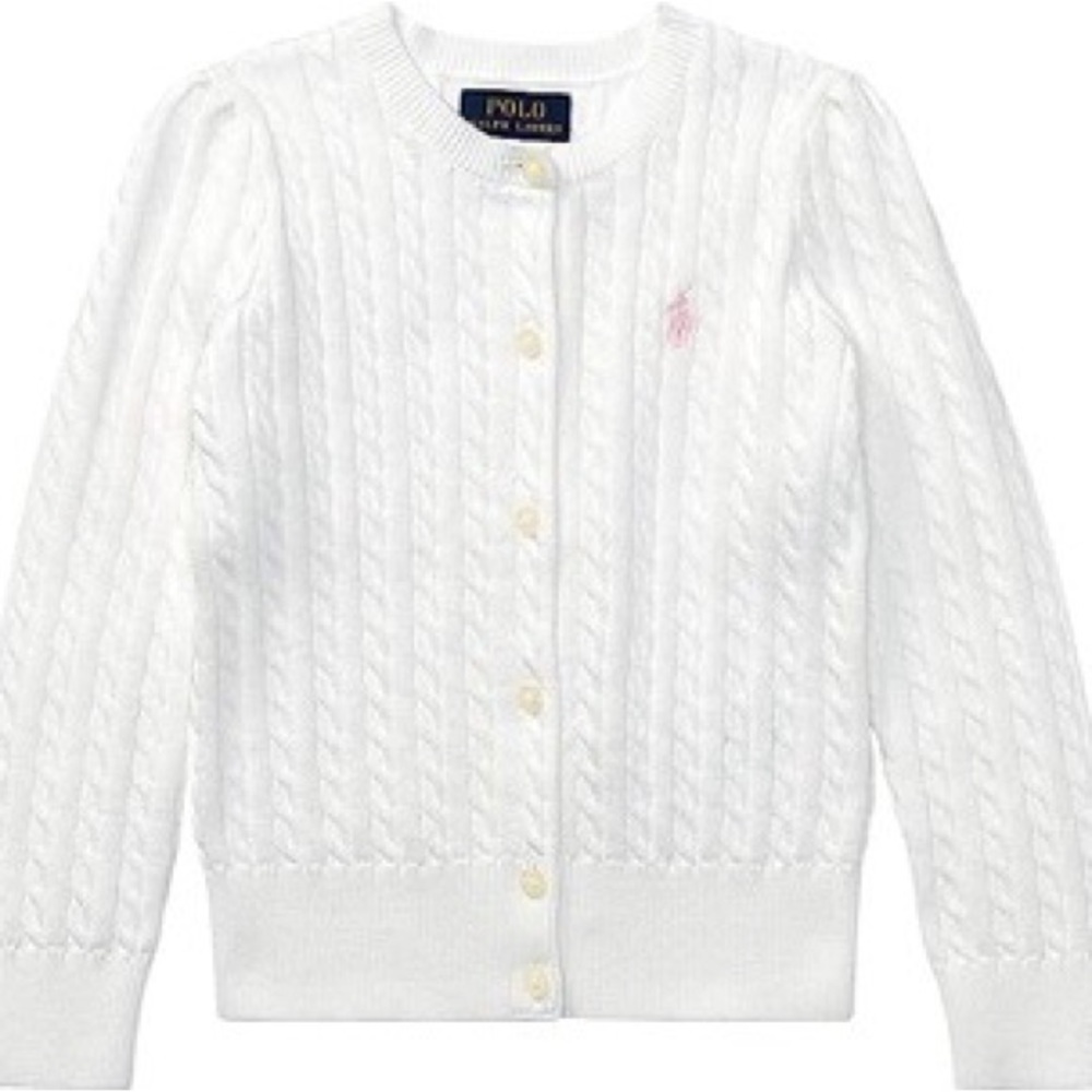 Polo Ralph Lauren Cable Knit Cotton Cardigan Kids